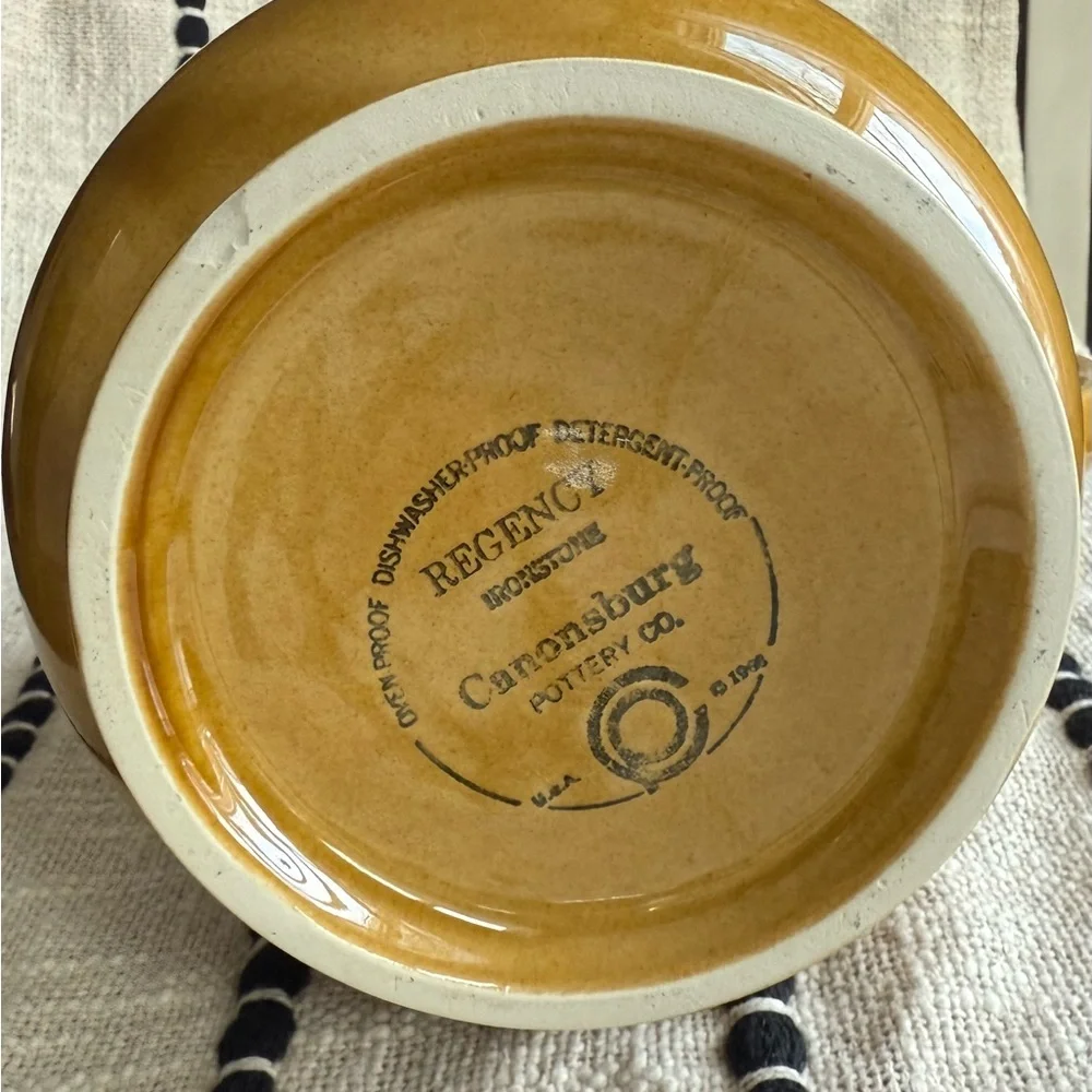 Vintage 60’s Cannonsburg Pottery Regency Pitcher 40 Oz - Picture 4 of 7